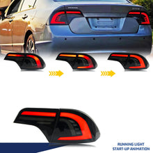 Load image into Gallery viewer, inginuity time LED Tail Lights for Honda Civic 2006-2011 EX LX Sport DX Si Sequential Turn Signal Dynamic Animation Rear Lamps Assembly
