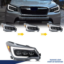 Load image into Gallery viewer, inginuity time LED Headlights for Subaru Forester 2014-2018 DRL Projector Start-up Animation Sequential Turn Signal Front Lamps Assembly
