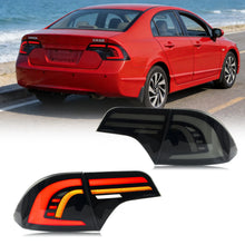 Load image into Gallery viewer, inginuity time LED Tail Lights for Honda Civic 2006-2011 EX LX Sport DX Si Sequential Turn Signal Dynamic Animation Rear Lamps Assembly
