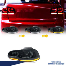Load image into Gallery viewer, inginuity time LED R20 Tail Lights for Volkswagen VW Golf 6 MK6 MK VI 2008-2014 Sequential Turn Signal Black Rear Lamps Assembly
