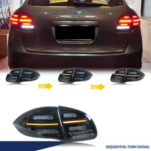 Load image into Gallery viewer, inginuity time LED Tail Lights for Porsche Cayenne 2011-2014 958 Sequential Turn Signal Clear Rear Lamps Assembly
