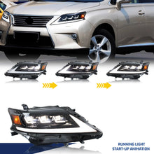Load image into Gallery viewer, inginuity time LED Headlights for Lexus RX350 RX450h 2013-2015 RXF Triple Projector High Beam Front Lamps Assembly
