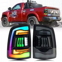 Load image into Gallery viewer, inginuity time LED RGB Tail Lights for Dodge Ram 1500 2500 3500 2009-2018 2019-2023 Classic Start-up Animation Rear Lamps Assembly
