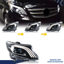 Load image into Gallery viewer, inginuity time LED Maybach Headlights for Mercedes Benz Metris Vito W447 2016-2023 Start-up Animation Sequential Turn Signal Projector Pair Front Lamps Assembly

