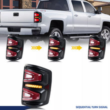 Load image into Gallery viewer, inginuity time LED Tail Lights for Chevrolet Silverado 1500 2500HD 3500HD 2014-2018 Start-up Animation Sequential Turn Signal Rear Lamps Assembly
