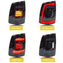 Load image into Gallery viewer, inginuity time LED Tail Lights for Dodge Ram 4th Gen 2009-2018 1500/2500/3500 Sequential Amber Turn Signal Start-up Animation Rear Lamps
