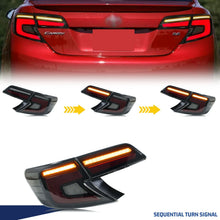 Load image into Gallery viewer, inginuity time LED Tail Lights for Toyota Camry 2012-2014 SE LE XLE Sequential Turn Signal Start-up Animation Black Rear Lamps Assembly
