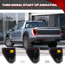Load image into Gallery viewer, inginuity time LED Tail Lights for Ford F-150 Lariat Raptor Platinum P702 14th Gen 2021 2022 2023 2024 Start-up Animation Sequential Turn Signal Rear Lamps Assembly
