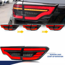 Load image into Gallery viewer, inginuity time LED Tail Lights for Toyota Highlander 2014-2019 Start-up Animation Sequential Turn Signal Rear Lamps Assembly
