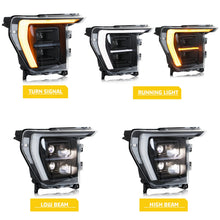 Load image into Gallery viewer, inginuity time Full LED Headlights for Ford F-150 F150 14th Gen P702 2021 2022 2023 500A 501A to 502A Start-up Animation Sequential Signal Front Lamps Assembly
