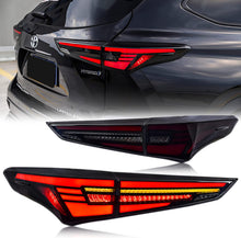 Load image into Gallery viewer, inginuity time LED Tail Lights for Toyota Highlander 2020 2021 2022 Black Sequential Indicator Start Up Animation Rear Lamps
