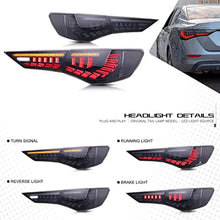 Load image into Gallery viewer, inginuity time LED Tail Lights for Nissan Sentra 2020 2021 2022 Black Rear Lamps Blue Start-up Animation Assembly
