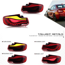 Load image into Gallery viewer, Inginuity Time LED GTS Tail Lights for BMW 2-Series M2 F22 2014 2015 2016 2017 2018 2019 2 Sery Coupe Convertible Red F23 F87 OLED Start-up Animation Sequential Indicator Rear Lamps Accessary
