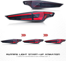 Load image into Gallery viewer, inginuity time LED Tail Lights for Toyota Highlander 2020 2021 2022 Black Sequential Indicator Start Up Animation Rear Lamps

