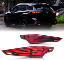 Load image into Gallery viewer, inginuity time LED Tail Lights for Toyota Highlander 2020 2021 2022 Black Sequential Indicator Start Up Animation Rear Lamps
