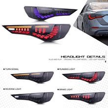 Load image into Gallery viewer, inginuity time LED Tail Lights for Nissan Sentra 2020 2021 2022 Black Rear Lamps Blue Start-up Animation Assembly
