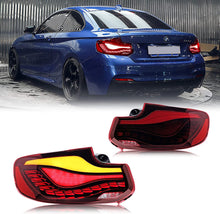Load image into Gallery viewer, Inginuity Time LED GTS Tail Lights for BMW 2-Series M2 F22 2014 2015 2016 2017 2018 2019 2 Sery Coupe Convertible Red F23 F87 OLED Start-up Animation Sequential Indicator Rear Lamps Accessary
