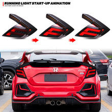 Load image into Gallery viewer, inginuity time LED Tail Lights for Honda Civic 10Th Gen 2016-2021 Type R Hatchback DRL Start Up Animation Rear Lamp Assembly
