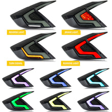 Load image into Gallery viewer, inginuity time LED RGB Tail Lights for Honda Civic 2016-2021 Sedan Start-up Animation Sequential Rear Lamps
