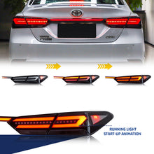 Load image into Gallery viewer, inginuity time  LED Audi Tail Lights &amp; Trunk Lamp for Toyota 8th GEN Camry 2018-2023 SE LE TRD Start-up Animation Sequential Indicator Rear Lamps

