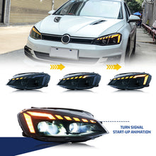 Load image into Gallery viewer, inginuity time LED Headlights for VW Volkswagen Golf 7 MK7 2014-2017 Start Up Animation Sequential Indicator Front Lamp Assembly
