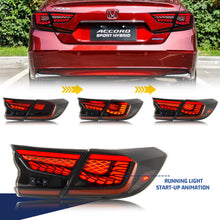 Load image into Gallery viewer, inginuity time LED Tail Lights for Honda Accord 10th Gen 2018-2022 Animation Rear Lamps Black
