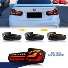 Load image into Gallery viewer, inginuity time LED Tail Lights Sequential Indicator for 2012-2018 BMW F30 F35 F80 M3 Blue Start Up Animation Rear Lamp Assembly
