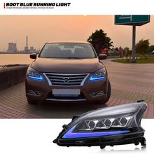 Load image into Gallery viewer, inginuity time LED Triple Beam Headlights for 2012-2015 Nissan Sentra Start up Animation Sequential Indicator Front Lamps Assembly
