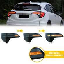 Load image into Gallery viewer, inginuity time LED Tail Lights for Honda HR-V 2016-2022 With Start Up Animation DRL Brake Sequential Turn Signal Rear Lamps Assembly
