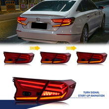 Load image into Gallery viewer, inginuity time LED V1 Tail Lights for Honda Accord 10th Gen 2018-2024 Animation DRL Sequential Indicator Rear Lamp Assembly
