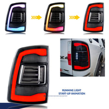 Load image into Gallery viewer, inginuity time LED RGB Tail Lights for Dodge Ram 4th GEN 2009-2018 Rear Lamps Start-up Animation Sequential Turn Signal Assembly
