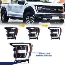 Load image into Gallery viewer, inginuity time Sequential Headlights For Ford F-150 F150 2021 2022 2023 XLT White DRL Front Lamps Start-up Animation Assembly
