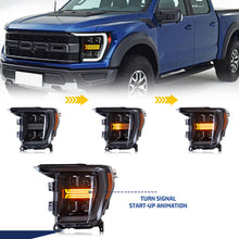 Load image into Gallery viewer, inginuity time Sequential Headlights For Ford F-150 F150 2021 2022 2023 XLT White DRL Front Lamps Start-up Animation Assembly
